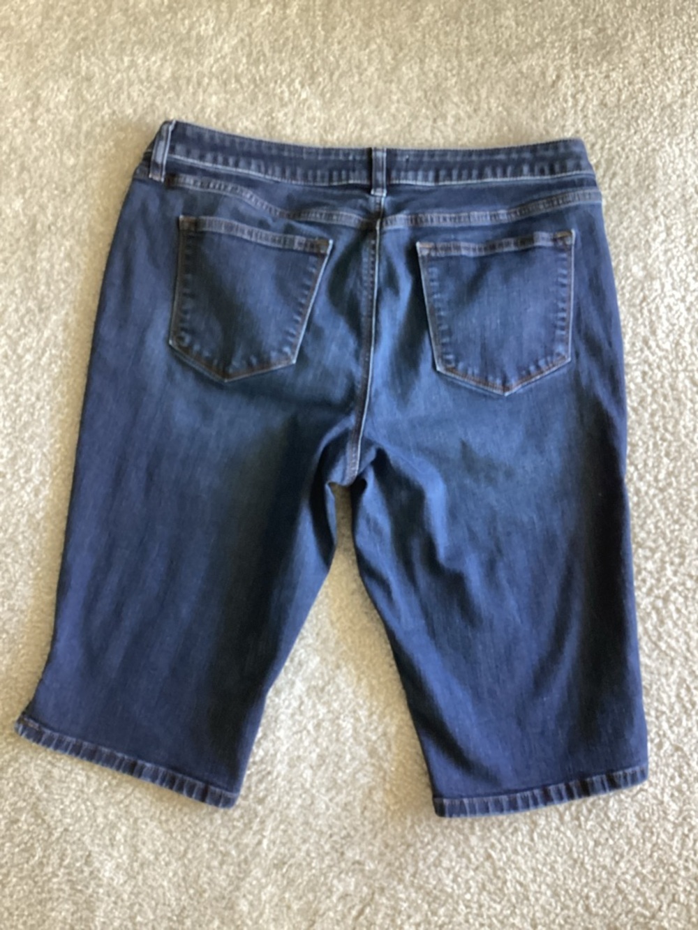 Sonoma Dark Blue Cropped Denim Skimmer Jeans, Size 14